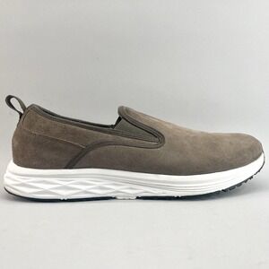 Vionic Mens 12 Bryant Sneakers Shoes Gray Suede Slip On Comfort Casual Loafers